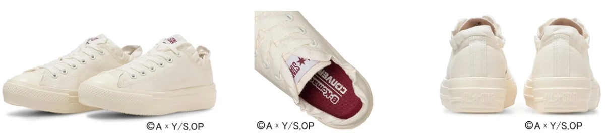 オフホワイトのコンバースオールスターのスニーカー