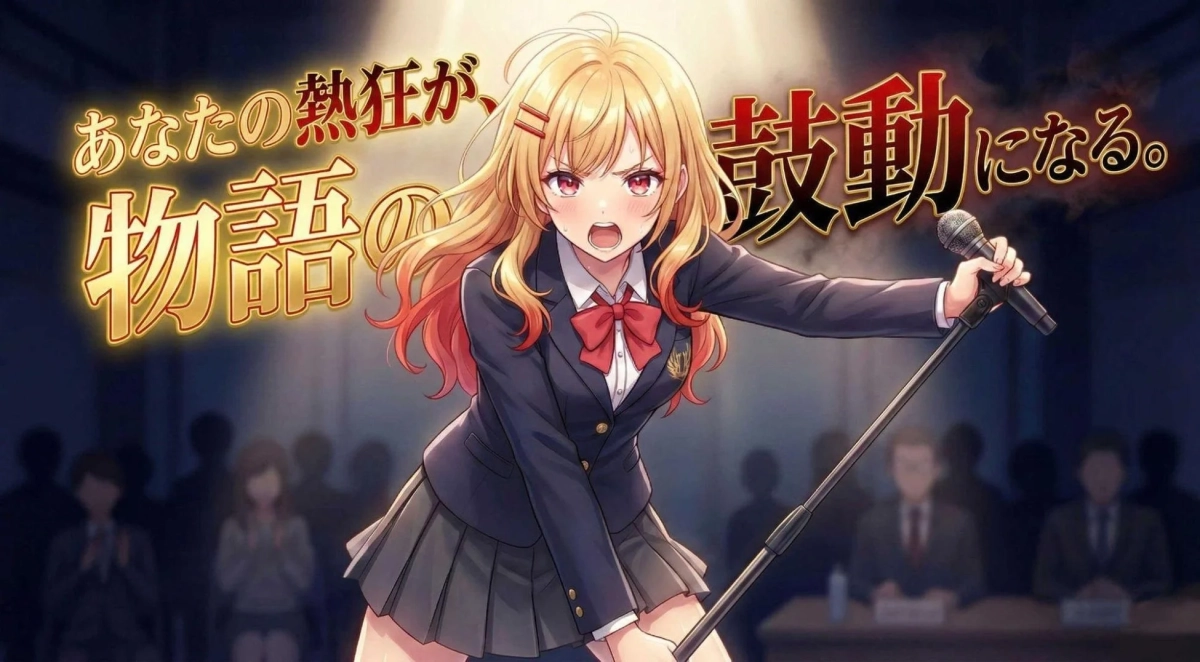 オーディション募集のロゴとイラスト