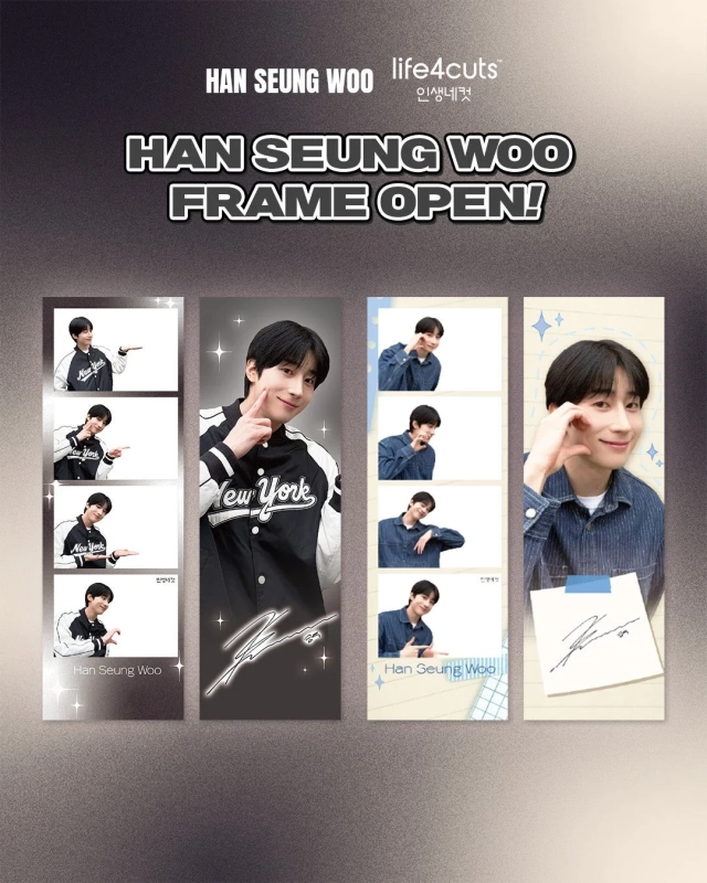 HAN SEUNG WOO life4cuts 인생네컷 HAN SEUNG WOO FRAME OPEN! New York Han Seung Woo