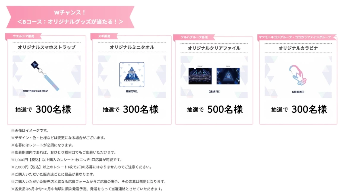 Wチャンス！<Bコース:オリジナルグッズが当たる！>