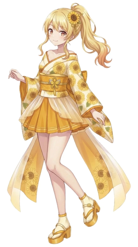 朝比奈 祭 和装イラスト