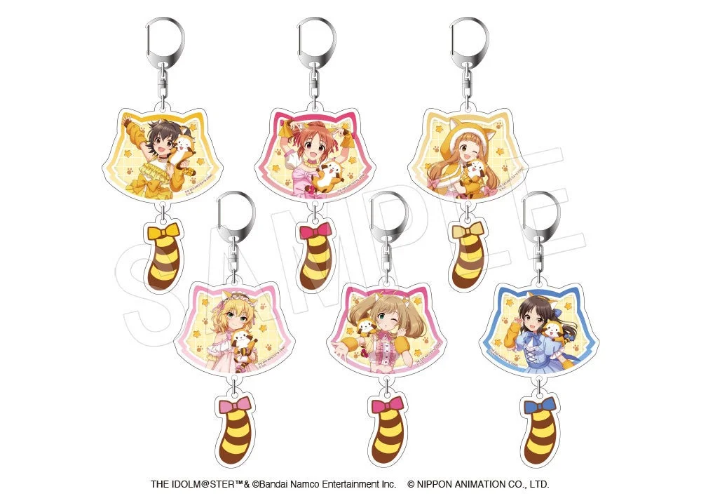 しっぽ付き2連アクリルキーホルダー