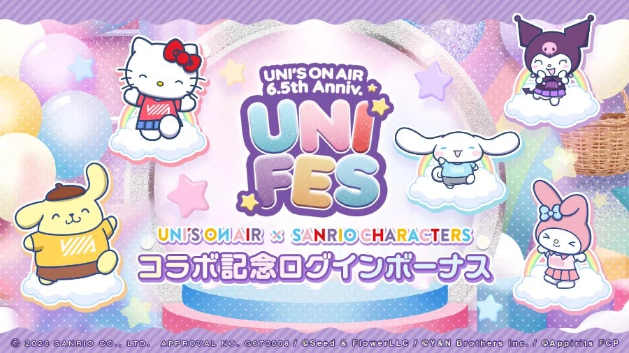 サンリオキャラクターズコラボ記念ログインボーナス