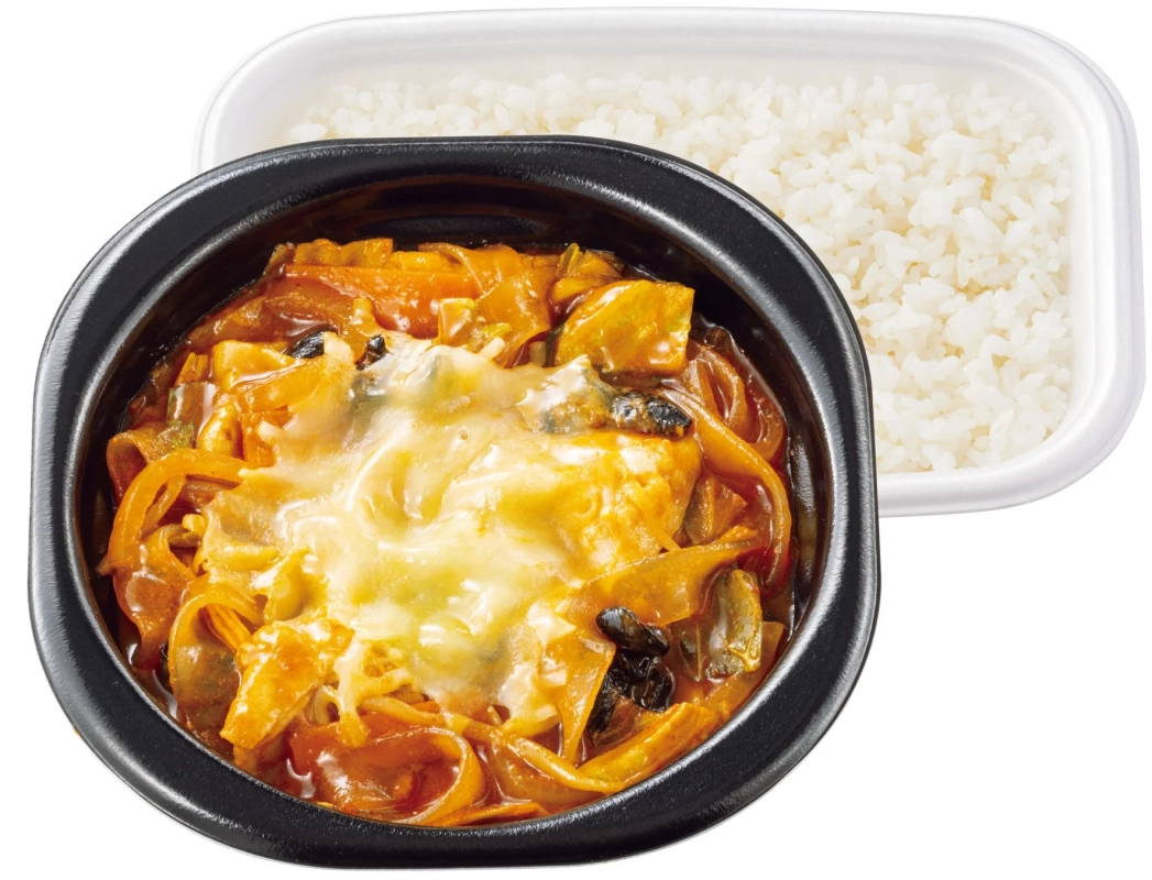 チーズ麻辣湯弁当の俯瞰図