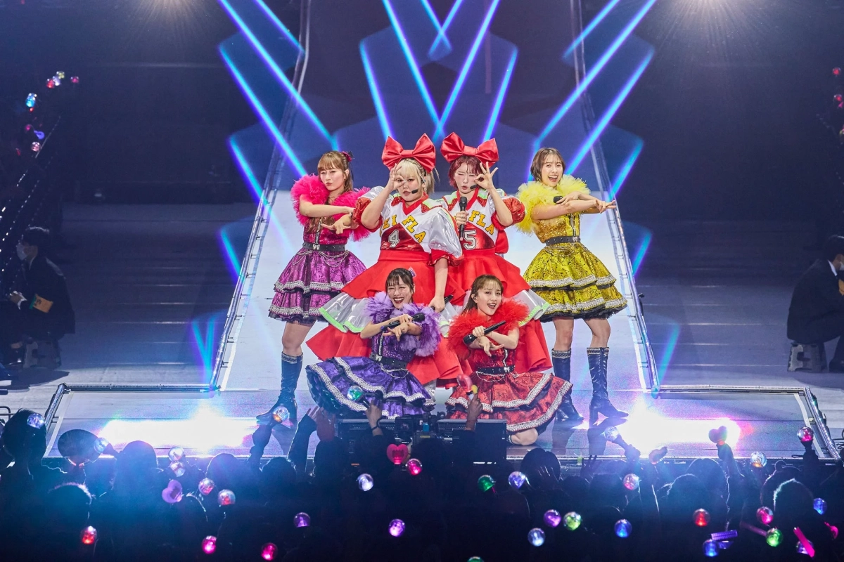 平成フラミンゴとももいろクローバーZのコラボレーションの様子