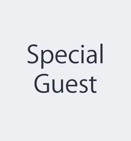 「Special Guest」という文字が中央に配置されたシンプルな画像