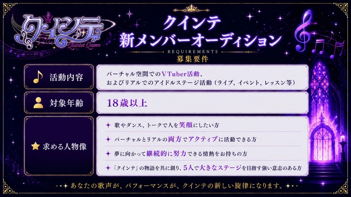 オーディション募集要項