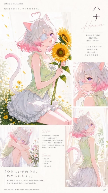 キャラクター「ハナ」のプロフィール
