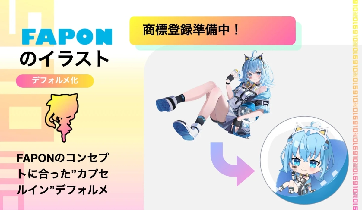 FAPONのデフォルメイラスト