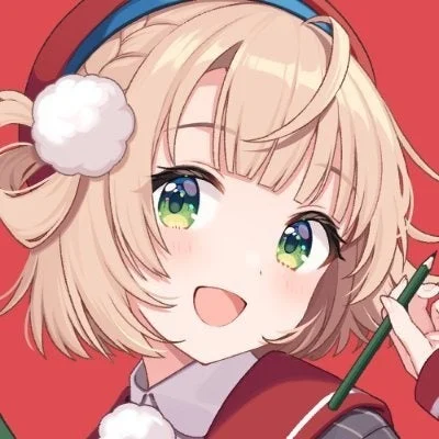 笑顔のアニメキャラクターの女の子のイラストです。