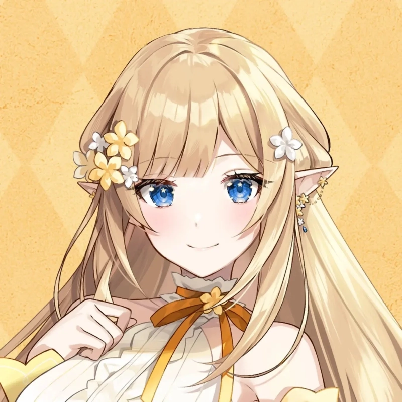 金髪で青い目のエルフの女の子