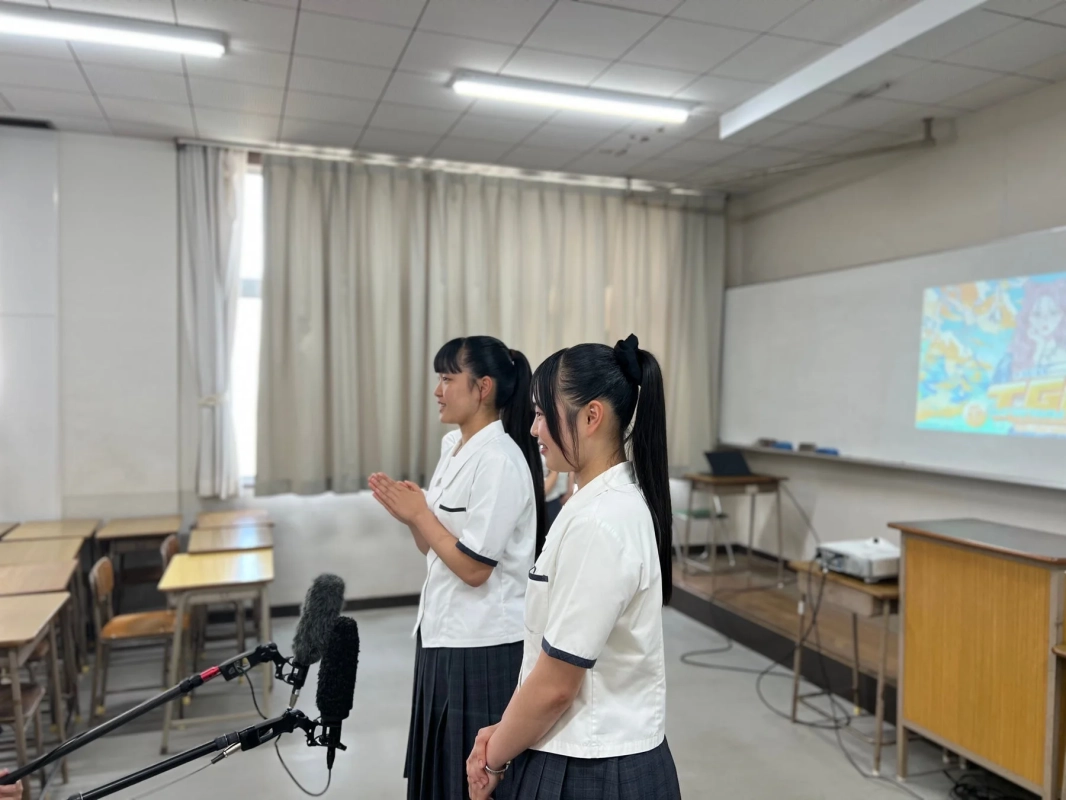 意気込みを語る生徒