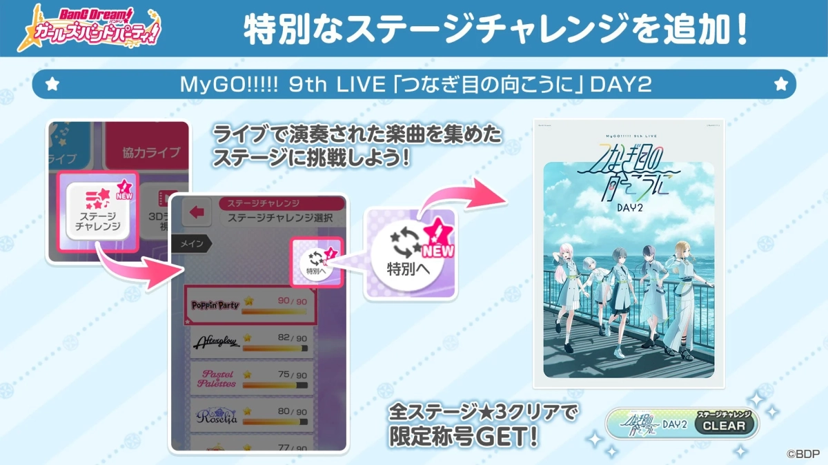 バンドリ! ガールズバンドパーティ! 特別なステージチャレンジを追加! DAY2