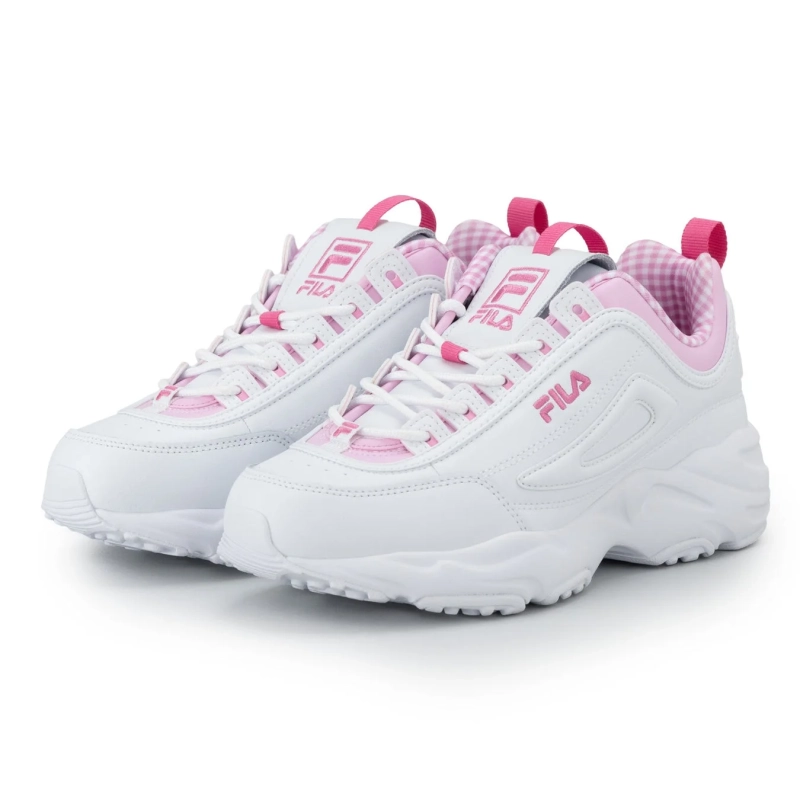 White/PinkカラーのFILAスニーカー