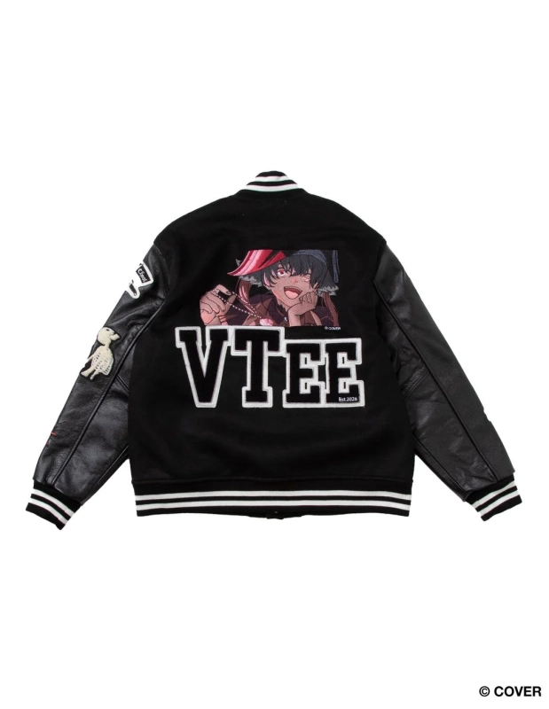 VTee x Houshou Marine "Dead Ma'am's Chest" VARSITY JACKET 背面